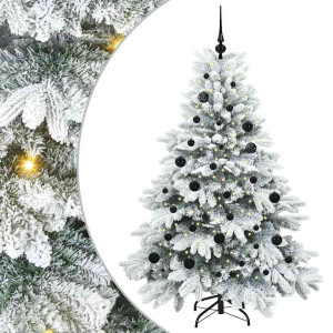 Árbol de Navidad artificial con 150 LED Verde 150 cm PE y PVC H