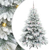 Árbol de Navidad artificial con 150 LED Verde 150 cm PE y PVC 1