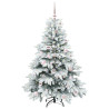 Árbol de Navidad artificial con 150 LED Verde 150 cm PE y PVC 2