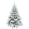 Árbol de Navidad artificial con 150 LED Verde 150 cm PE y PVC 3