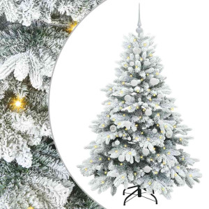 Árbol de Navidad artificial con 150 LED Verde 150 cm PE y PVC H