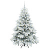 Árbol de Navidad artificial con 150 LED Verde 150 cm PE y PVC 3