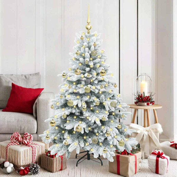 Árbol de Navidad artificial con 150 LED Verde 150 cm PE y PVC D
