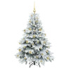 Árbol de Navidad artificial con 150 LED Verde 150 cm PE y PVC 4