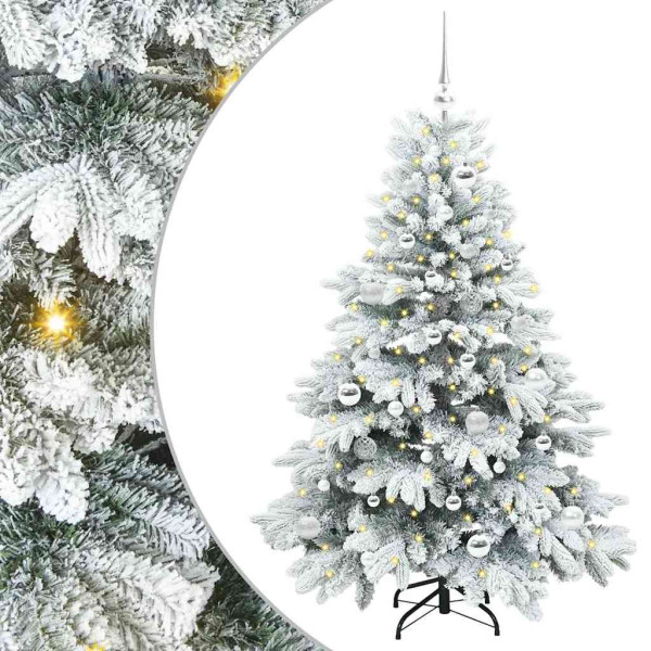 Árbol de Navidad artificial con 150 LED Verde 150 cm PE y PVC M 2