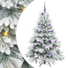 Árbol de Navidad artificial con 150 LED Verde 150 cm PE y PVC 2