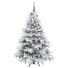 Árbol de Navidad artificial con 150 LED Verde 150 cm PE y PVC 3