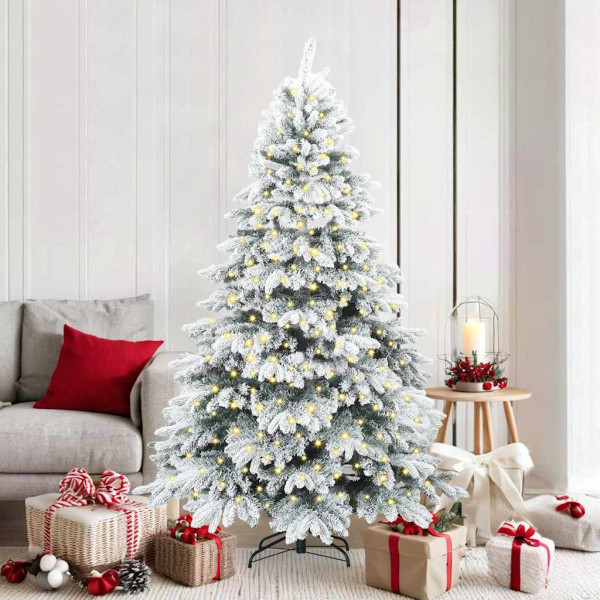 Árbol de Navidad artificial con 300 LED Verde 180 cm PE y PVC D