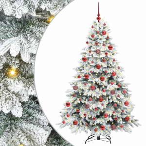 Árbol de Navidad artificial con 300 LED Verde 180 cm PE y PVC H