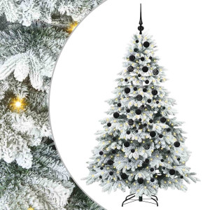Árbol de Navidad artificial con 300 LED Verde 180 cm PE y PVC H