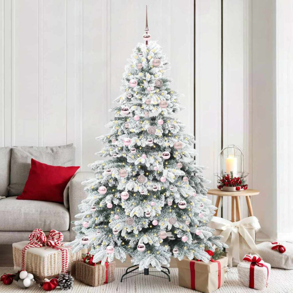 Árbol de Navidad artificial con 300 LED Verde 180 cm PE y PVC D