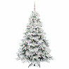 Árbol de Navidad artificial con 300 LED Verde 180 cm PE y PVC 3