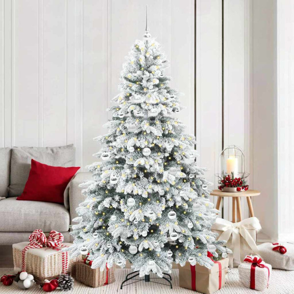 Árbol de Navidad artificial con 300 LED Verde 180 cm PE y PVC D