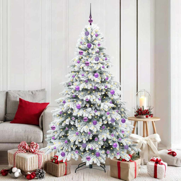 Árbol de Navidad artificial con 300 LED Verde 180 cm PE y PVC D