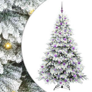 Árbol de Navidad artificial con 300 LED Verde 180 cm PE y PVC H