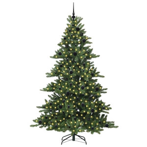 Árbol de Navidad artificial con ramas articuladas Verde 210 cm H