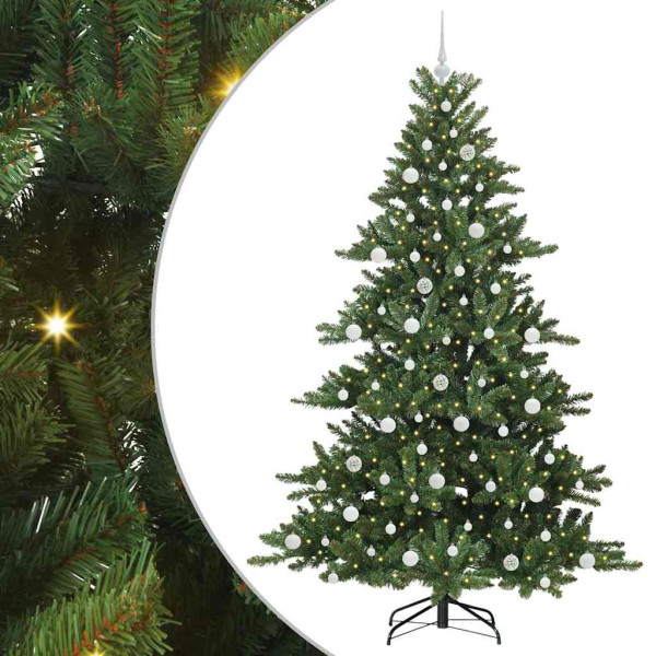 Árbol de Navidad artificial con ramas articuladas 210cm PVC M 2