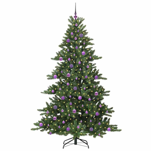 Árbol de Navidad artificial con ramas articuladas 210cm PVC M 3