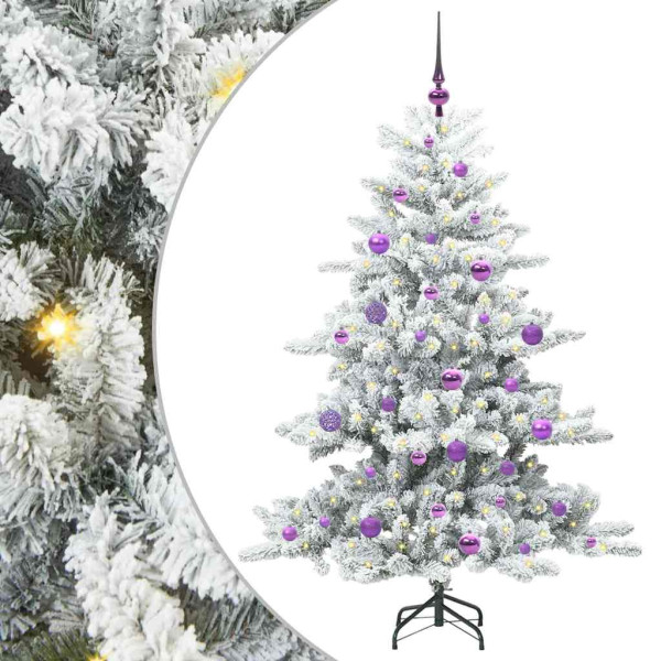 Árbol de Navidad artificial con ramas articuladas 150 cm PVC M 2