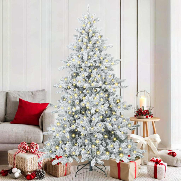 Árbol de Navidad artificial con ramas articuladas 180 cm PVC D