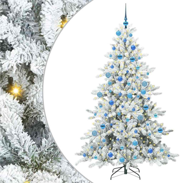 Árbol de Navidad artificial con ramas articuladas 180 cm PVC M 2