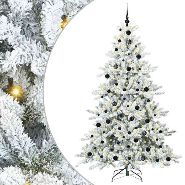 Árbol de Navidad artificial con ramas articuladas 210 cm PVC D