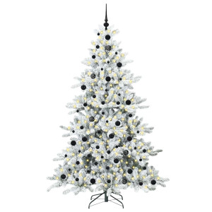 Árbol de Navidad artificial con ramas articuladas 210 cm PVC H