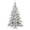 Árbol de Navidad artificial con ramas articuladas 210 cm PVC 2