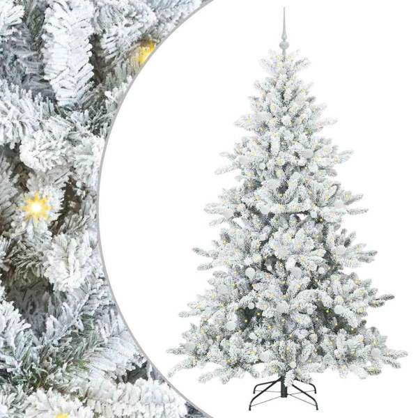 Árbol de Navidad artificial con ramas articuladas 210 cm PVC M 2