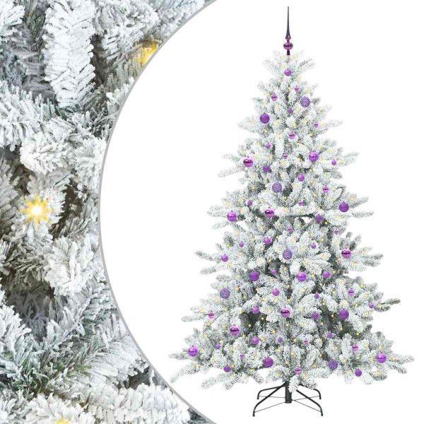 Árbol de Navidad artificial con ramas articuladas 210cm PVC M 2
