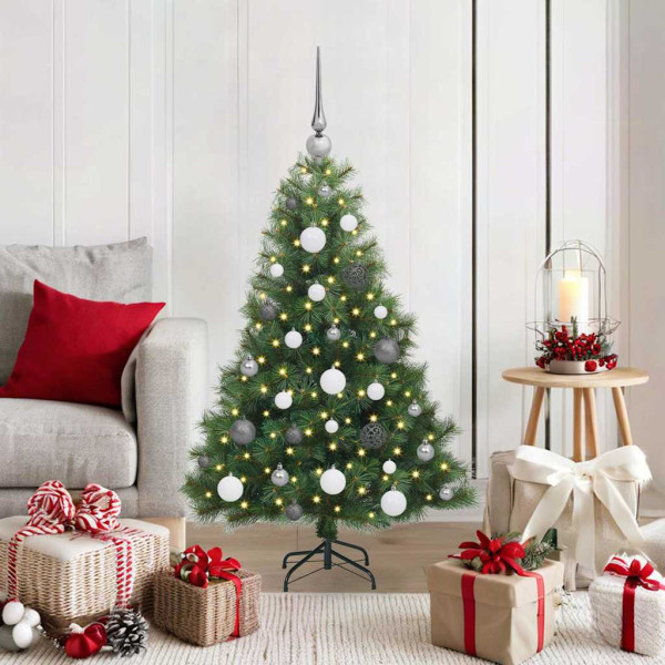 Árbol de Navidad artificial con 150 LED Verde 120 cm PE y PVC D