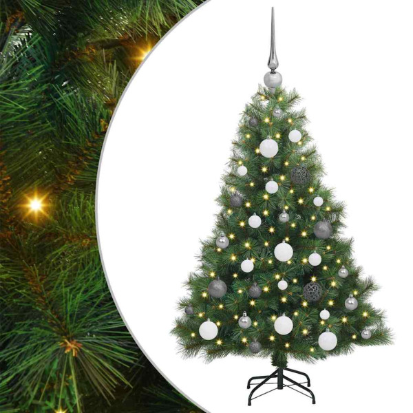 Árbol de Navidad artificial con 150 LED Verde 120 cm PE y PVC M 2
