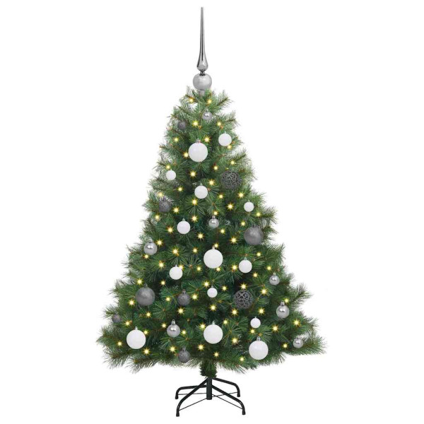 Árbol de Navidad artificial con 150 LED Verde 120 cm PE y PVC M 3