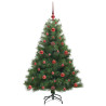 Árbol de Navidad artificial con 150 LED Verde 120 cm PE y PVC 4