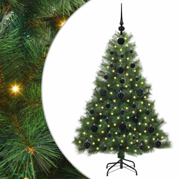 Árbol de Navidad artificial con 150 LED Verde 120 cm PE y PVC M 2