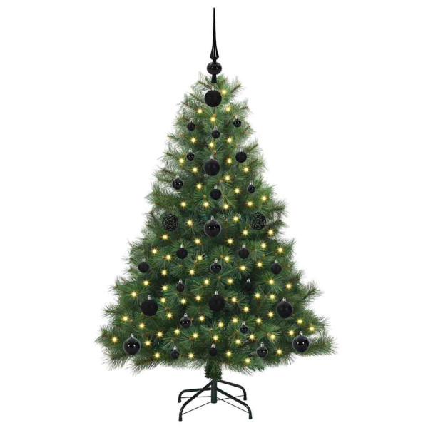 Árbol de Navidad artificial con 150 LED Verde 120 cm PE y PVC M 3