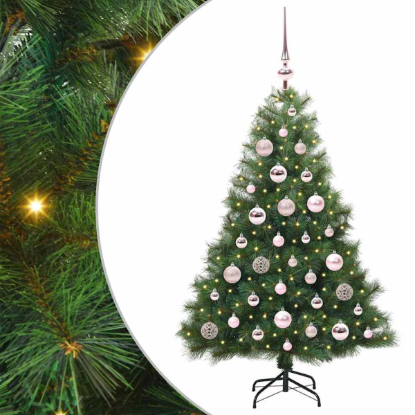 Árbol de Navidad artificial con 150 LED Verde 120 cm PE y PVC M 2