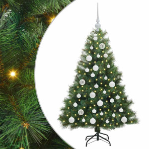Árbol de Navidad artificial con 150 LED Verde 120 cm PE y PVC H
