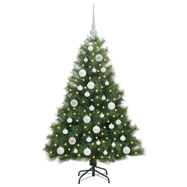 Árbol de Navidad artificial con 150 LED Verde 120 cm PE y PVC M 3