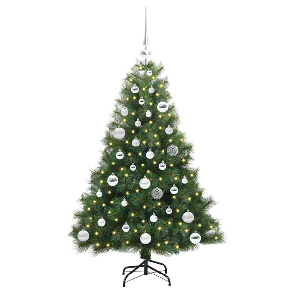 Árbol de Navidad artificial con 150 LED Verde 120 cm PE y PVC M 3