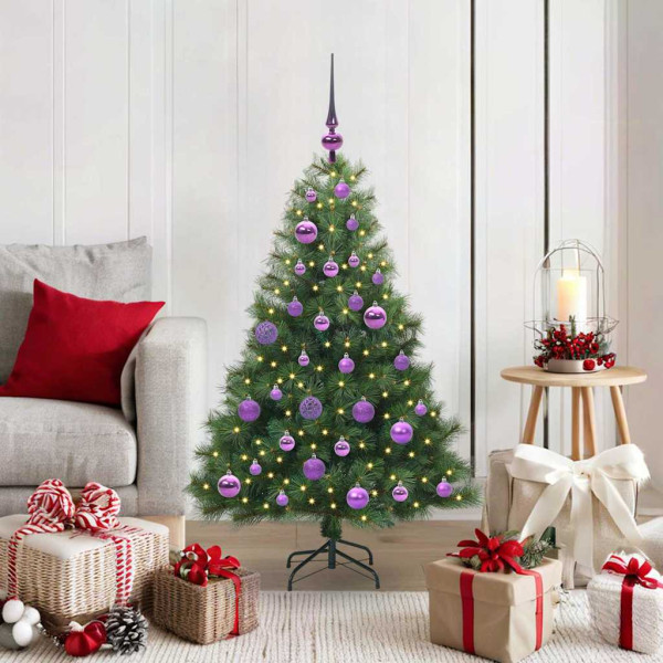 Árbol de Navidad artificial con 150 LED Verde 120 cm PE y PVC D