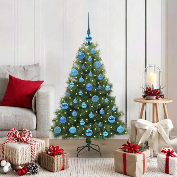 Árbol de Navidad artificial con 150 LED Verde 120 cm PE y PVC D