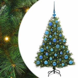 Árbol de Navidad artificial con 150 LED Verde 120 cm PE y PVC H