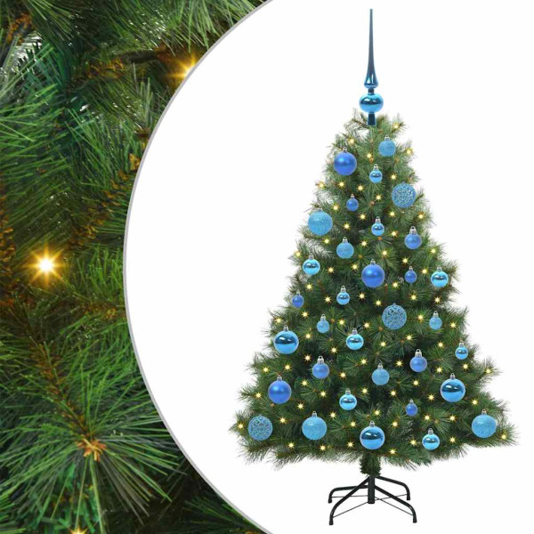 Árbol de Navidad artificial con 150 LED Verde 120 cm PE y PVC M 2