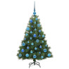 Árbol de Navidad artificial con 150 LED Verde 120 cm PE y PVC 4