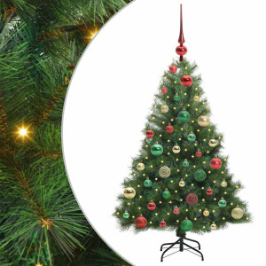 Árbol de Navidad artificial con 150 LED Verde 120 cm PE y PVC H