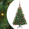 Árbol de Navidad artificial con 150 LED Verde 120 cm PE y PVC 2