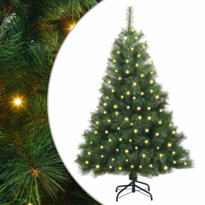 Árbol de Navidad artificial con 150 LED Verde 150 cm PE y PVC H