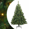 Árbol de Navidad artificial con 150 LED Verde 150 cm PE y PVC 2