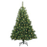 Árbol de Navidad artificial con 150 LED Verde 150 cm PE y PVC 3
